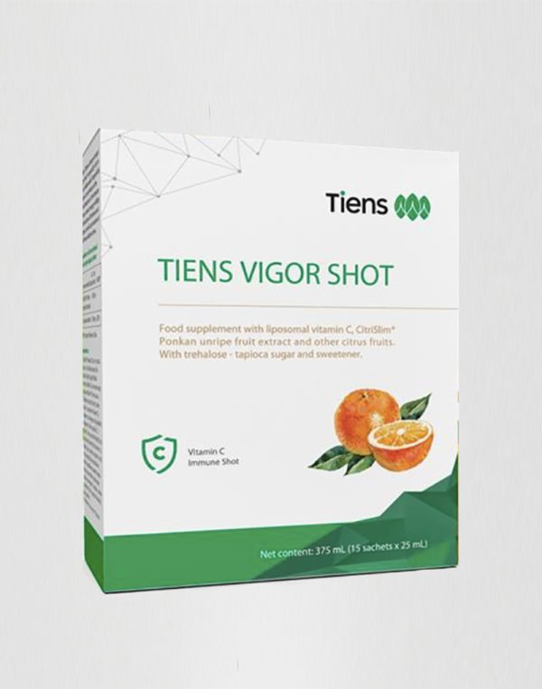 Tiens Vigor Shot - maisto papildas su liposominiu vitaminu C, neprinokusių ponkano vaisių ekstraktu